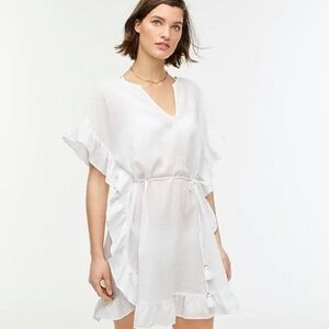 New: J Crew Side Ruffle Tunic Cover Up. Size Small
